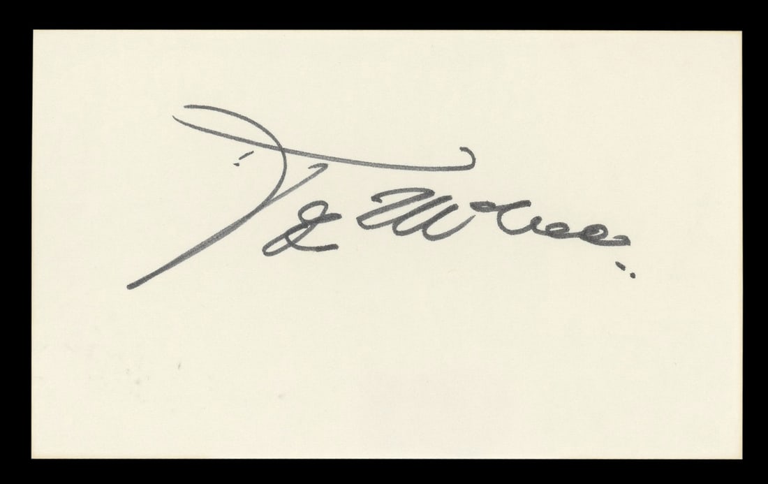 Joel McCrea Signed 3x5 Index Card Beckett Authenticated Ride the High Country (1 of 5)