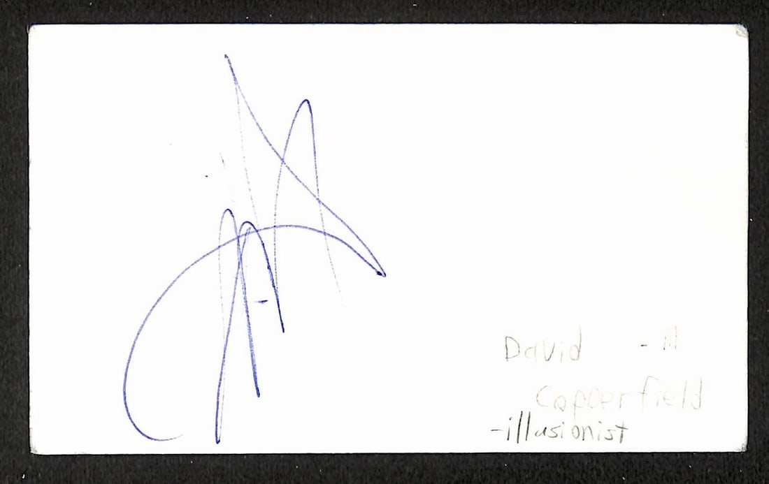 David Copperfield signed 3x5 index card JSA (1 of 2)
