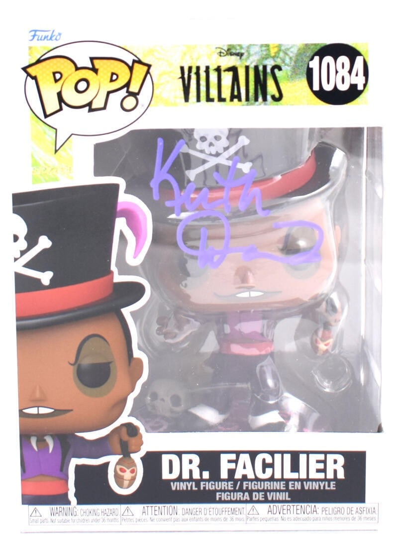 Dr. Facilier Disney Funko Pop Vinyl Signed by Keith David Beckett Authenticated: Dr. Facilier Disney Funko Pop Vinyl Signed by Keith David Beckett Authenticated This is a Funko Pop! vinyl figure featuring Dr. Facilier from the Disney franchise, autographed by Keith David. The figu