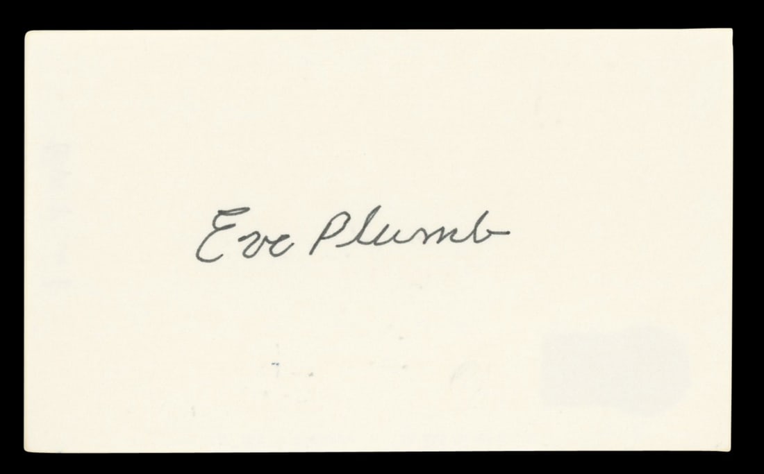 Eve Plumb Signed 3x5 Index Card The Brady Bunch BAS Authentication (1 of 2)