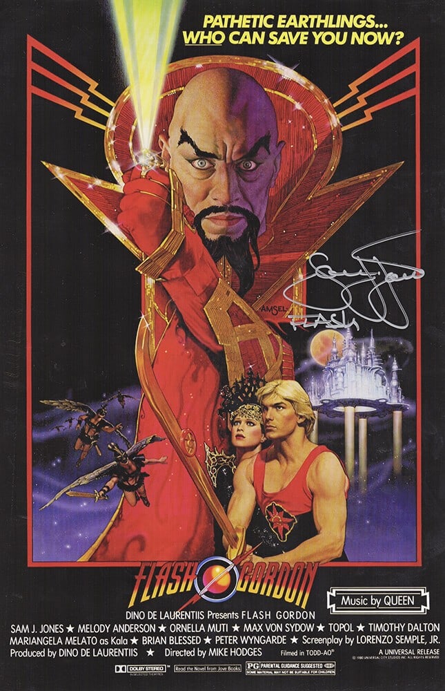 Sam J. Jones Signed Flash Gordon 11x17 Movie Poster with COA (1 of 1)