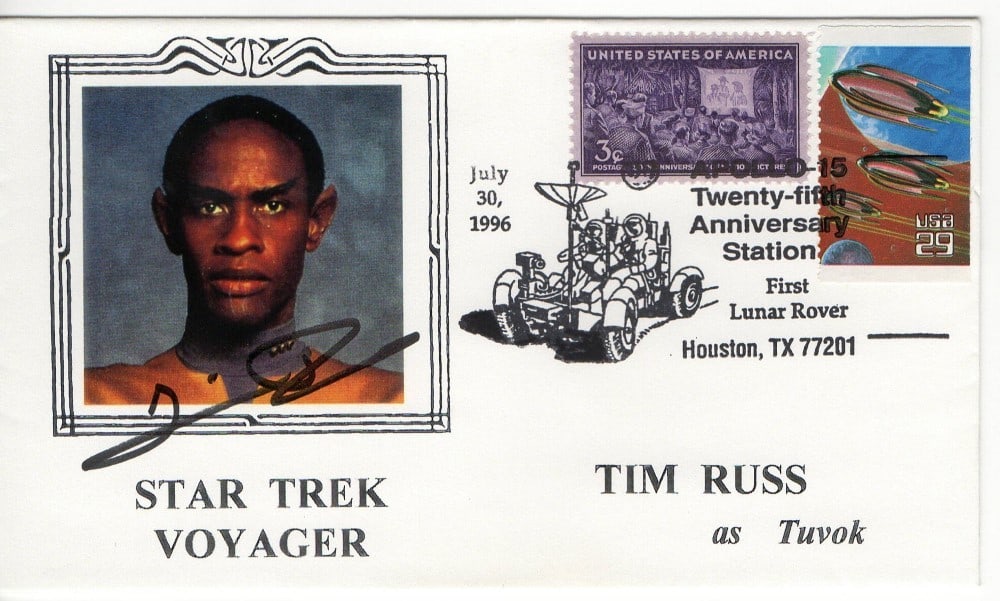 Star Trek Voyager Tuvok First Day Cover Signed by Tim Russ JSA Authenticated (1 of 3)
