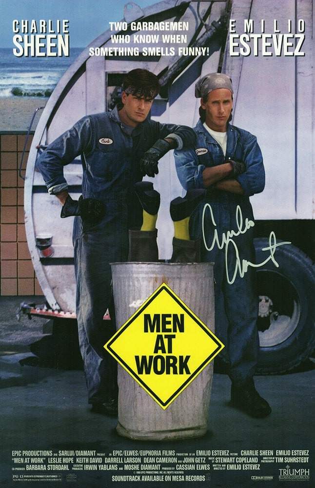Emilio Estevez Signed Men At Work Poster 11x17 with COA (1 of 1)