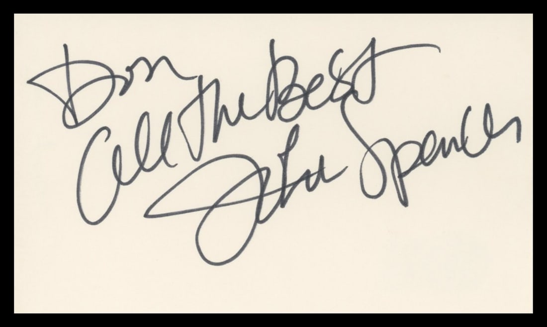 John Spencer Signed 3x5 Index Card Beckett Authenticated The West Wing (1 of 2)