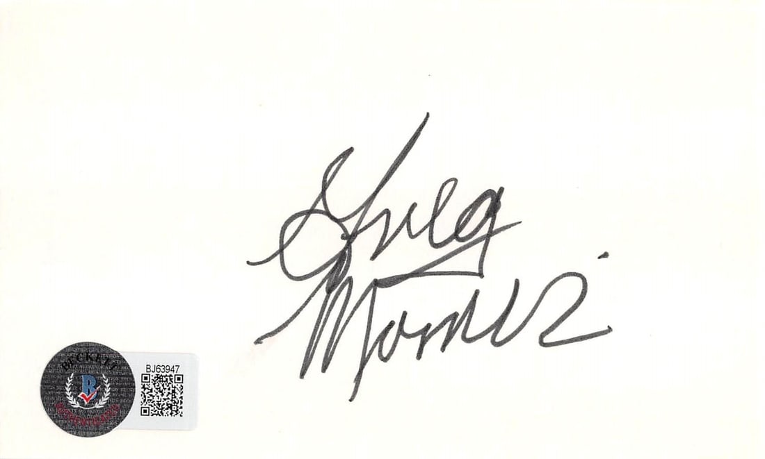 Greg Morris Signed Mission: Impossible 3x5 Index Card with Beckett Authentication (1 of 3)