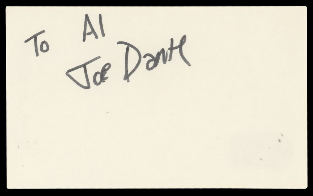 Joe Dante Signed Gremlins 3x5 Index Card BAS Authenticated (1 of 2)