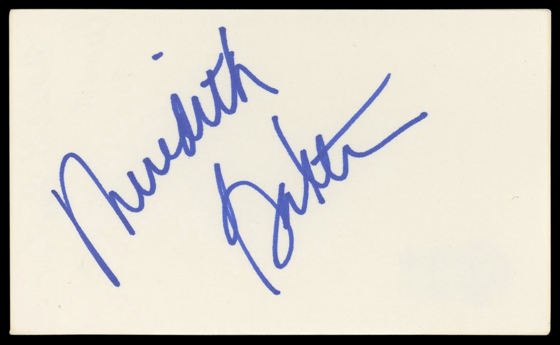 Meredith Baxter Signed Family Ties 3x5 Index Card Beckett Authenticated (1 of 2)