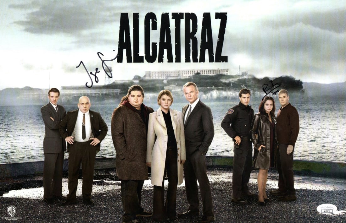 Jorge Garcia Parminder Nagra Signed 11x17 Alcatraz Poster JSA Authenticated: Jorge Garcia Parminder Nagra Signed 11x17 Alcatraz Poster JSA Authenticated This 11x17 poster features authentic signatures from Jorge Garcia and Parminder Nagra, both obtained at a past Comic-Con pri