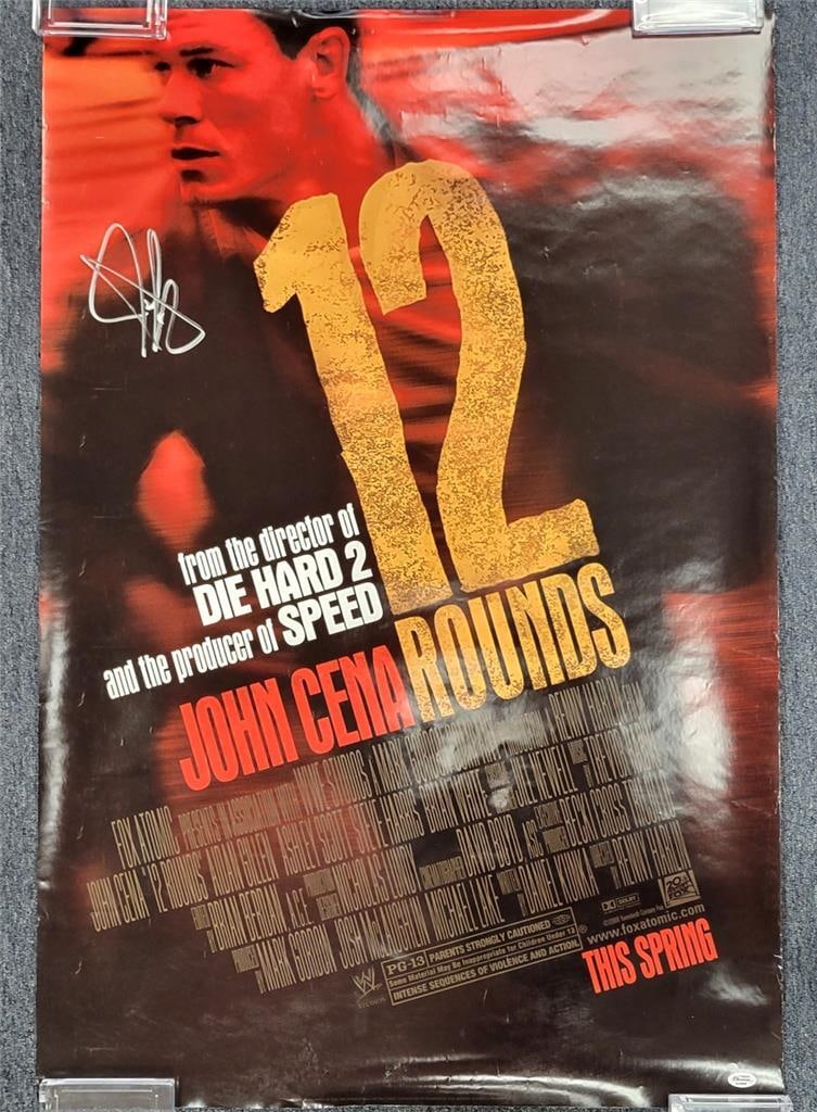 John Cena Autographed 12 Rounds Poster 27x40 PSA/DNA Certified (1 of 6)