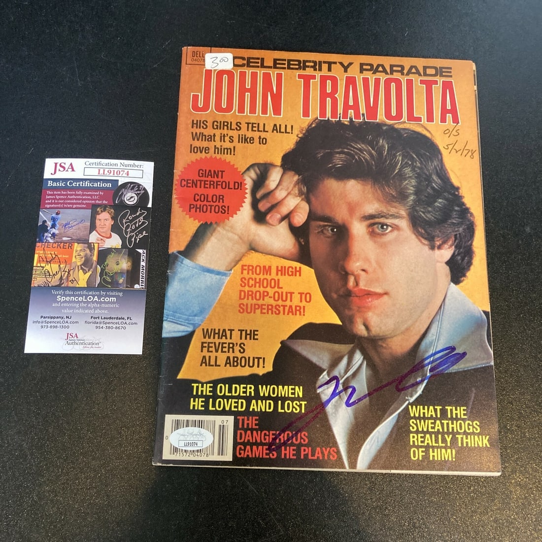 1978 Celebrity Parade Magazine Signed by John Travolta JSA Authenticated (1 of 8)