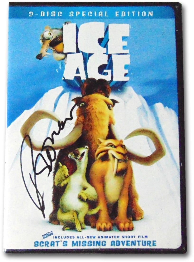 Ice Age DVD Cover Signed by Ray Romano with JSA Authentication: Ice Age DVD Cover Signed by Ray Romano with JSA Authentication This is a pre-owned DVD cover for "Ice Age" that has been signed by Ray Romano. The autograph has been authenticated by James Spence Auth