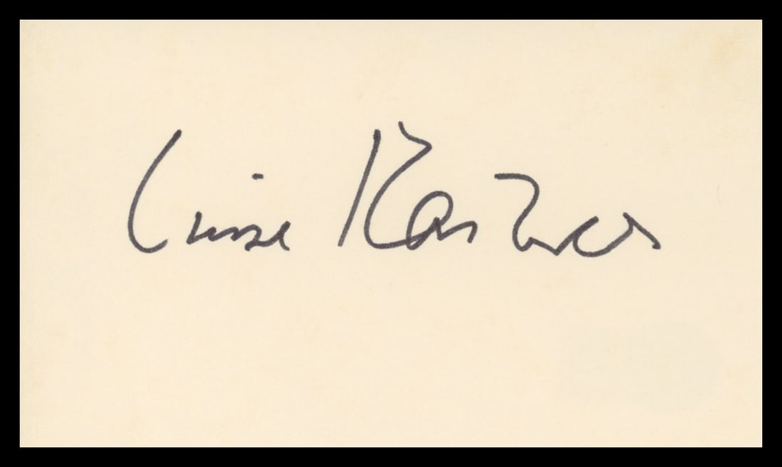 Luise Rainer Signed 3x5 Index Card Beckett Authenticated The Good Earth Autograph (1 of 2)