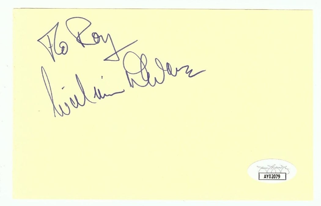 William Devane JSA Authenticated 4x6 Autograph Cut from Knots Landing (1 of 2)