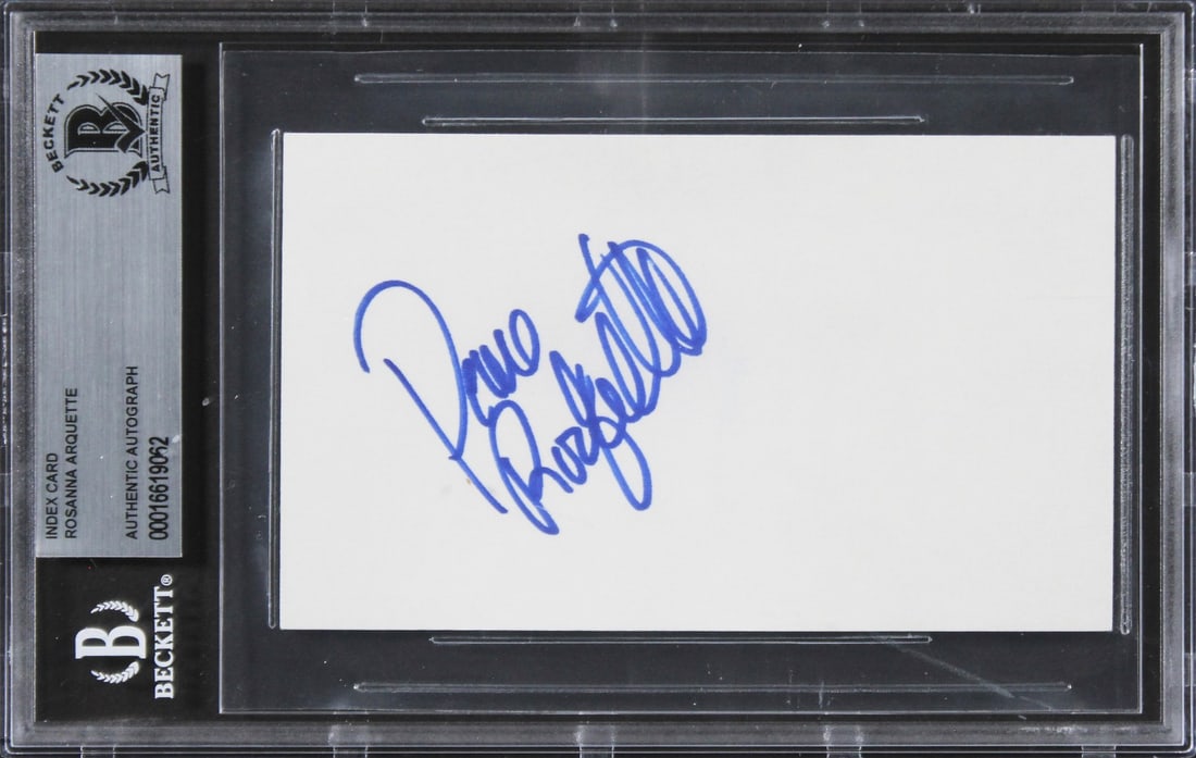 Rosanna Arquette Pulp Fiction Signed 3x5 Index Card Beckett Authenticated (1 of 2)