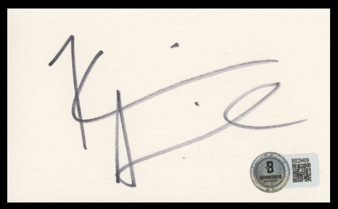 Kevin Smith autographed 3x5 index card BAS authenticated (1 of 2)
