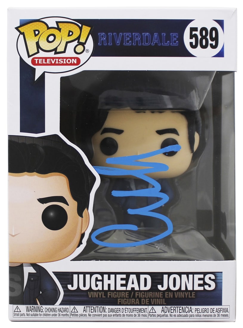Cole Sprouse Signed Jughead Jones Funko Pop Vinyl BAS Authenticated: Cole Sprouse Signed Jughead Jones Funko Pop Vinyl BAS Authenticated This authentic Jughead Jones Funko Pop Vinyl Figure has been personally signed by Cole Sprouse, the star of Riverdale. Each figure i