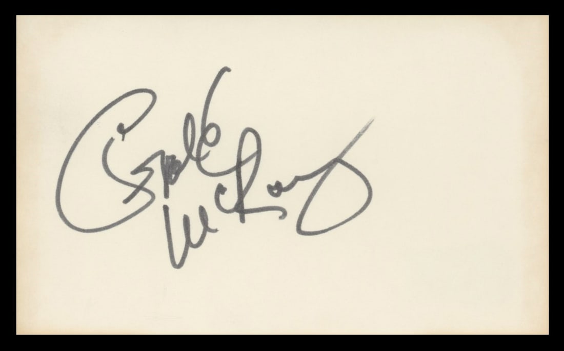 Signed 3x5 Index Card Gerald McRaney BAS Authenticated Simon and Simon (1 of 2)