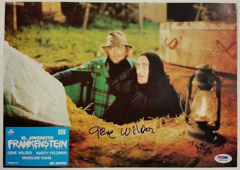 Young Frankenstein Gene Wilder signed 9.5x13 lobby card PSA DNA COA (1 of 2)