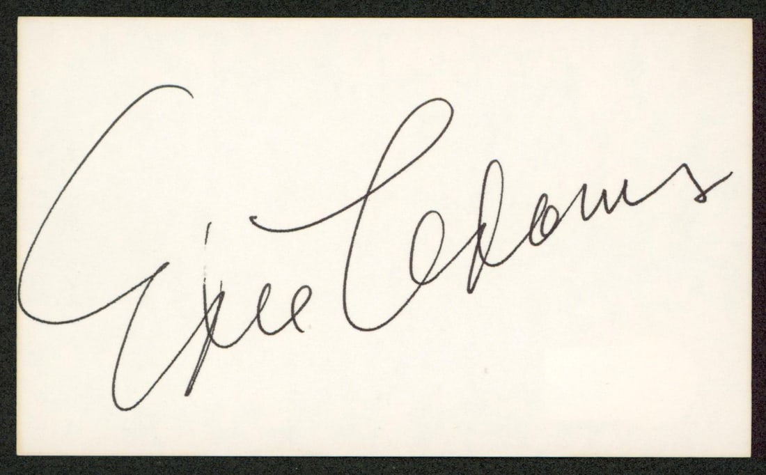 Edie Adams signed 3x5 index card BAS authenticated (1 of 2)