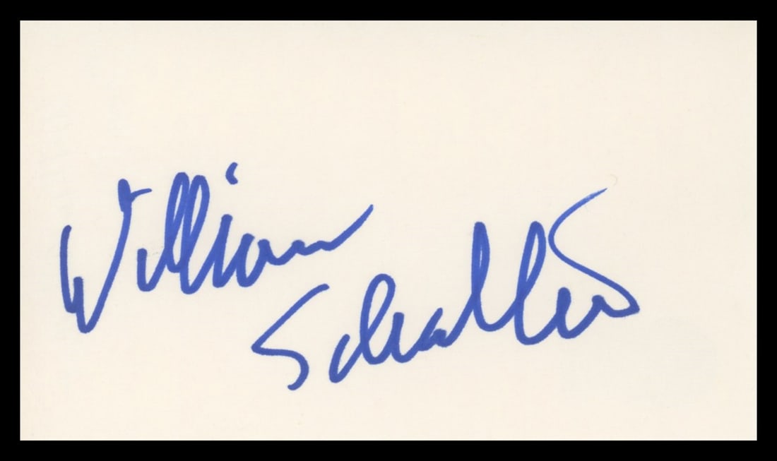 William Schallert Signed 3x5 Index Card Beckett Authenticated Patty Duke Show: William Schallert Signed 3x5 Index Card Beckett Authenticated Patty Duke Show This is an original 3x5 index card personally signed by William Schallert from The Patty Duke Show. The autograph is authe