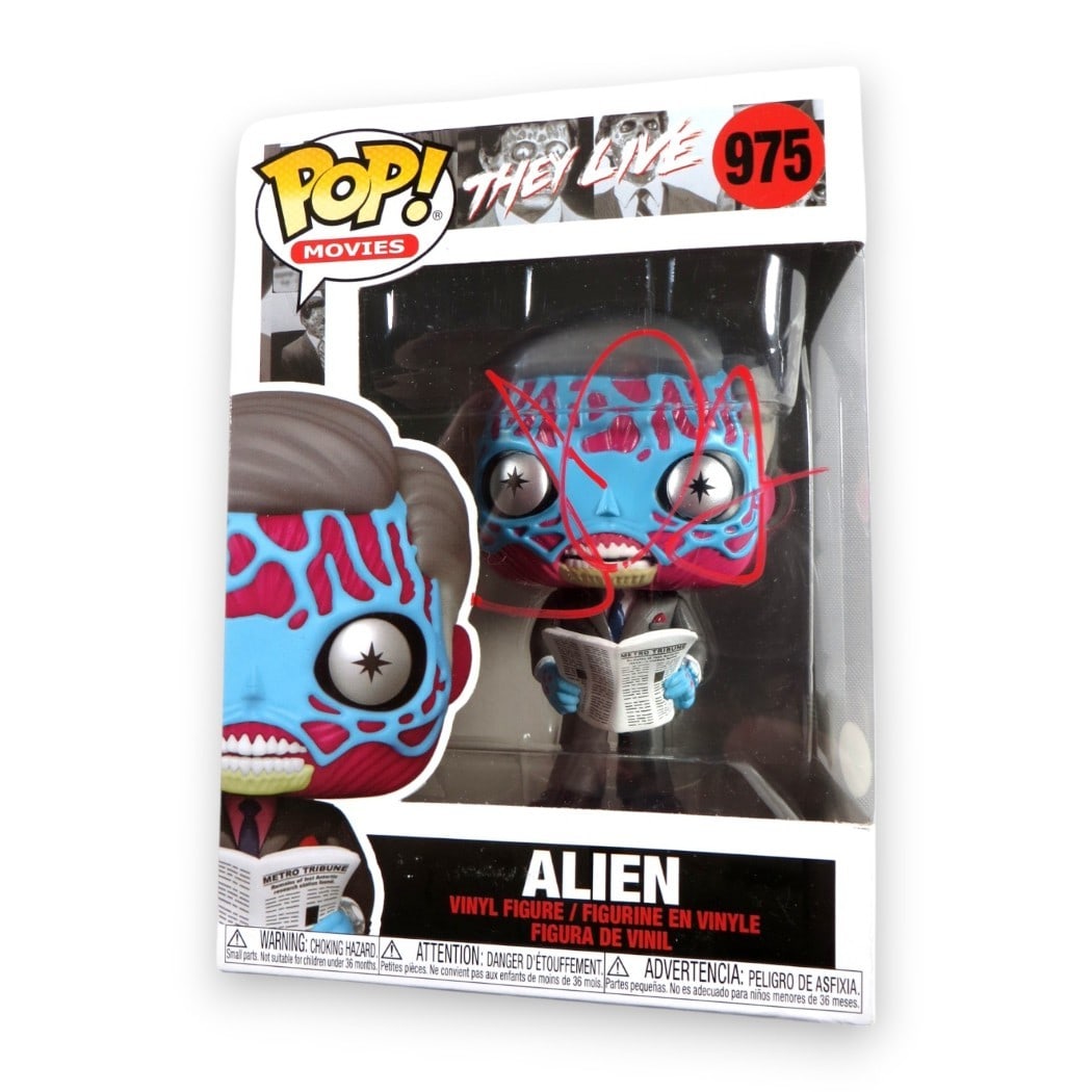 John Carpenter Autographed Funko POP They Live Figure JSA Authenticated: John Carpenter Autographed Funko POP They Live Figure JSA Authenticated This John Carpenter Signed Funko POP! Figure from the iconic film 'They Live' features the signature of legendary director John 