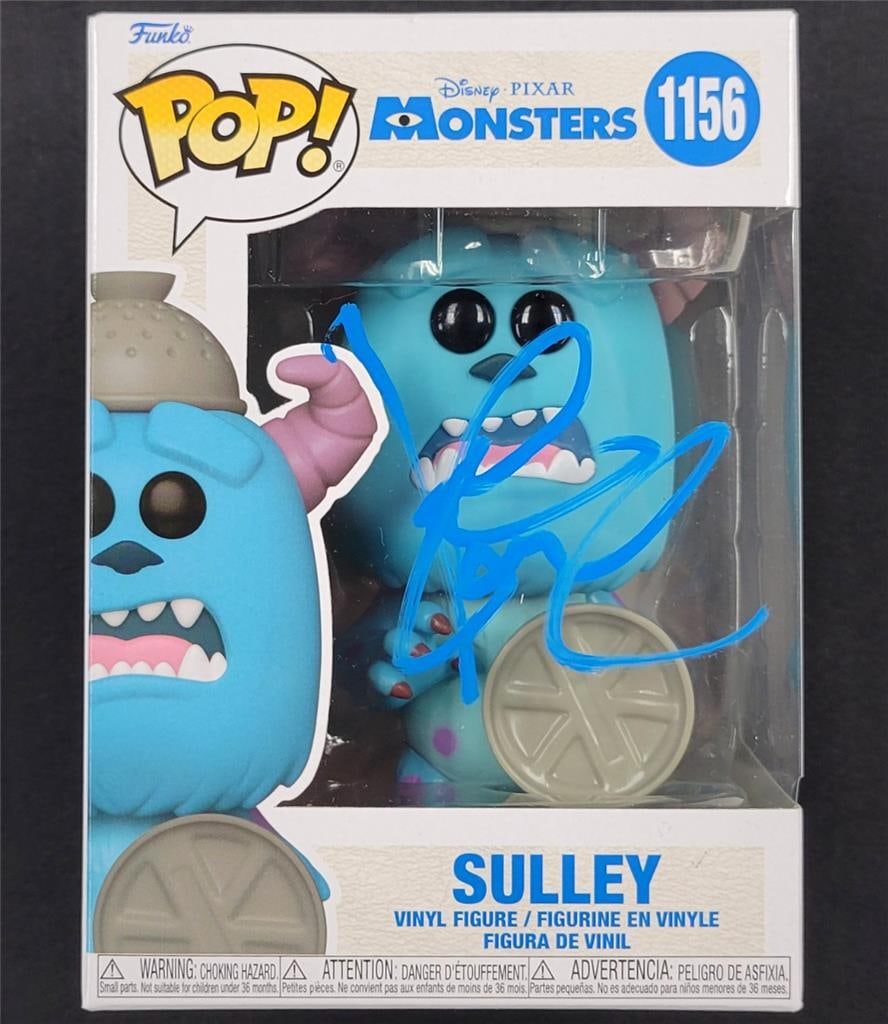 Sulley Funko Pop signed by John Goodman with Beckett authentication Monsters Inc: Sulley Funko Pop signed by John Goodman with Beckett authentication Monsters Inc This is an original Monsters Inc. Sulley Funko Pop! figure autographed by John Goodman. The autograph has been authenti