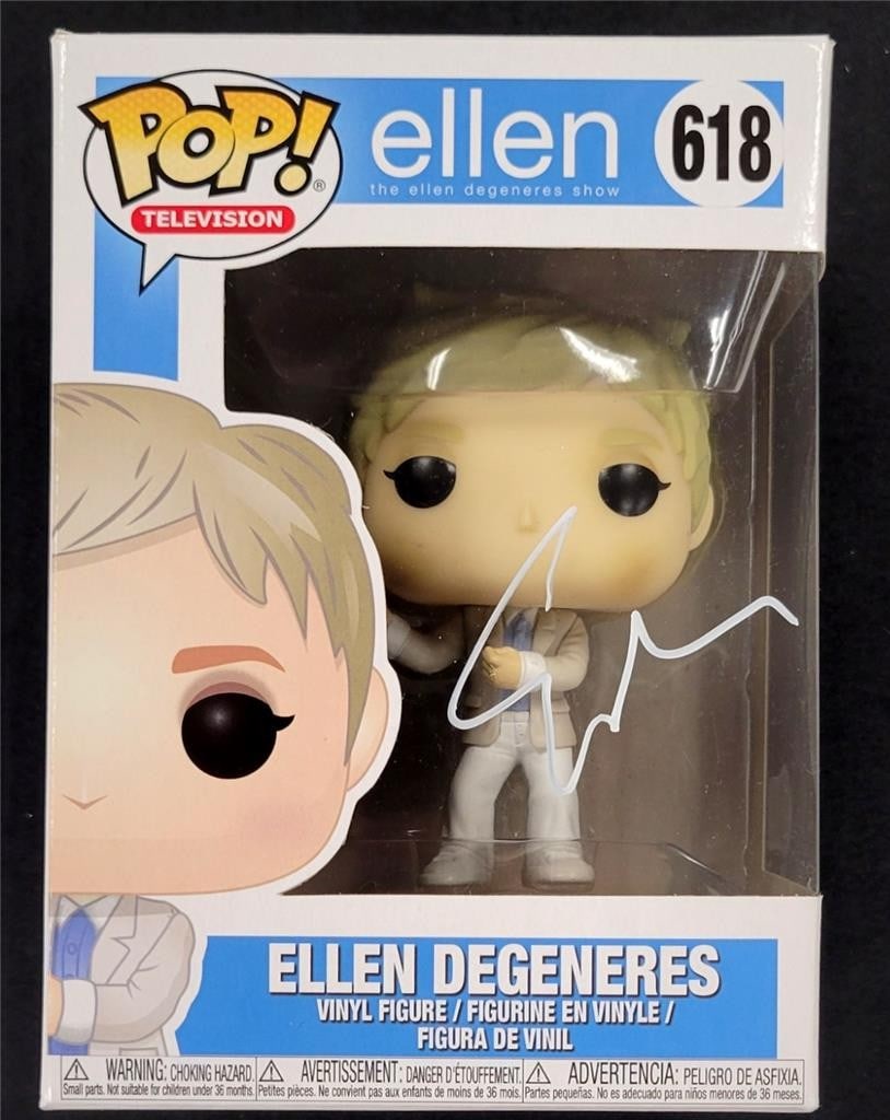 Funko Pop 618 figure autographed by Ellen DeGeneres with Beckett authentication (1 of 6)