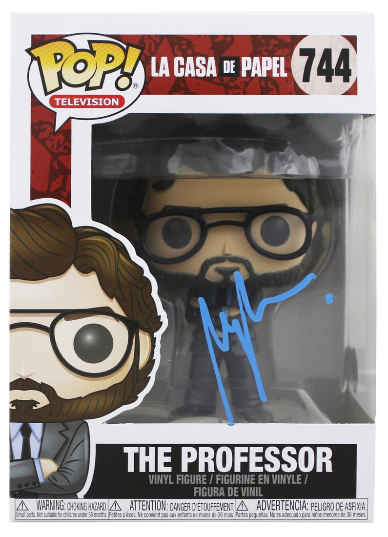 Alvaro Morte Signed La Casa De Papel The Professor #744 Funko Pop BAS Authenticated: Alvaro Morte Signed La Casa De Papel The Professor #744 Funko Pop BAS Authenticated This autographed Funko Pop Vinyl Figure features Alvaro Morte, known for his role as The Professor in the popular se