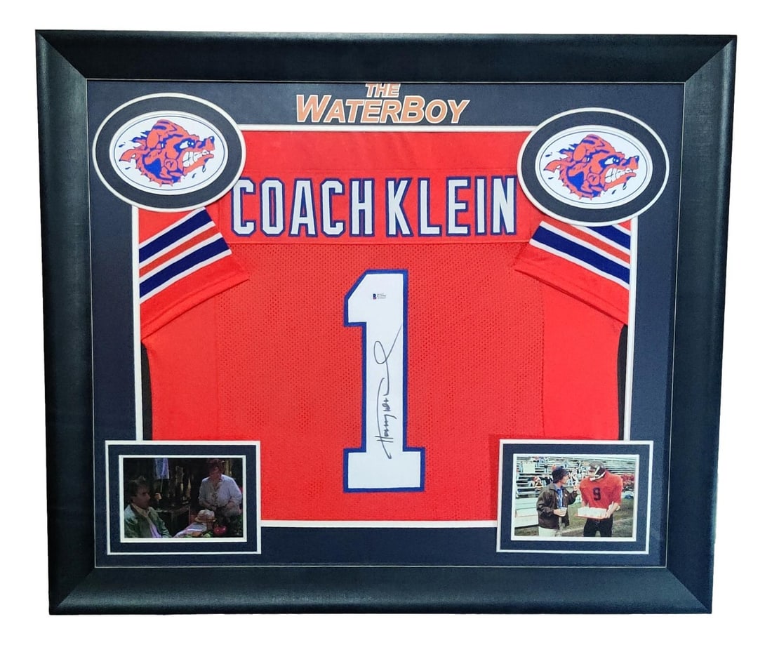 Framed Jersey Signed by Henry Winkler Coach Klein The Waterboy Beckett Authenticated: Framed Jersey Signed by Henry Winkler Coach Klein The Waterboy Beckett Authenticated This framed jersey is autographed by Henry Winkler, who portrayed Coach Klein in the film The Waterboy. The signatu