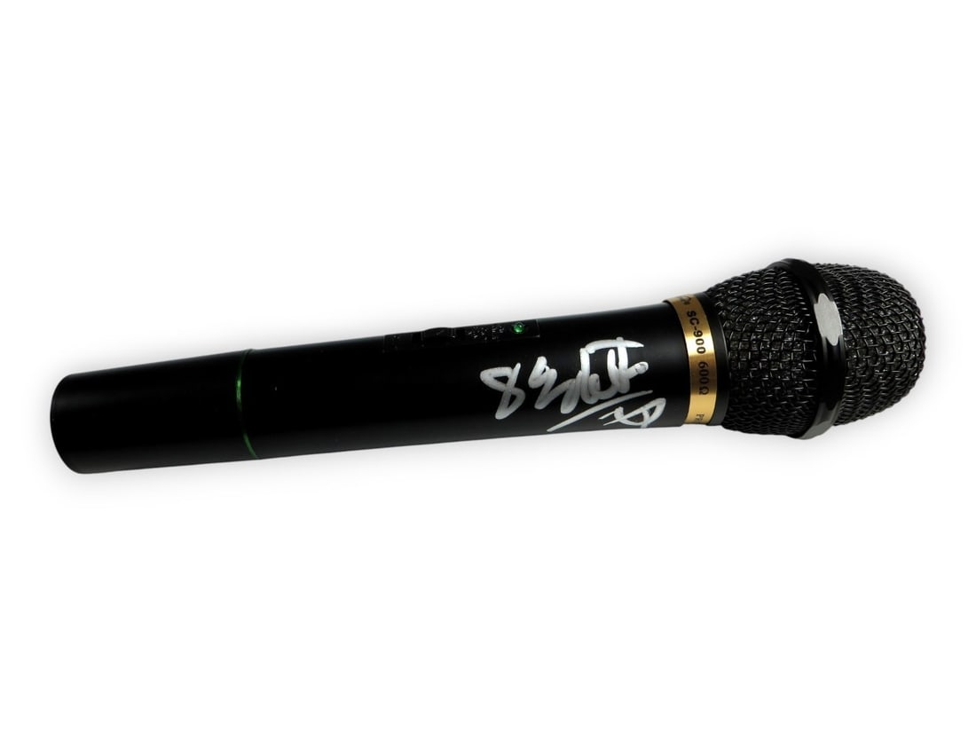 Microphone Hand Signed by Estelle with JSA Authentication: Microphone Hand Signed by Estelle with JSA Authentication This is an original microphone signed by Estelle, the renowned singer and actress. The autograph is authenticated by James Spence Authenticati