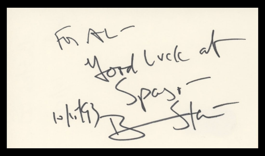 Ben Stein Signed 3x5 Index Card Beckett Authenticated Ferris Bueller Memorabilia (1 of 2)