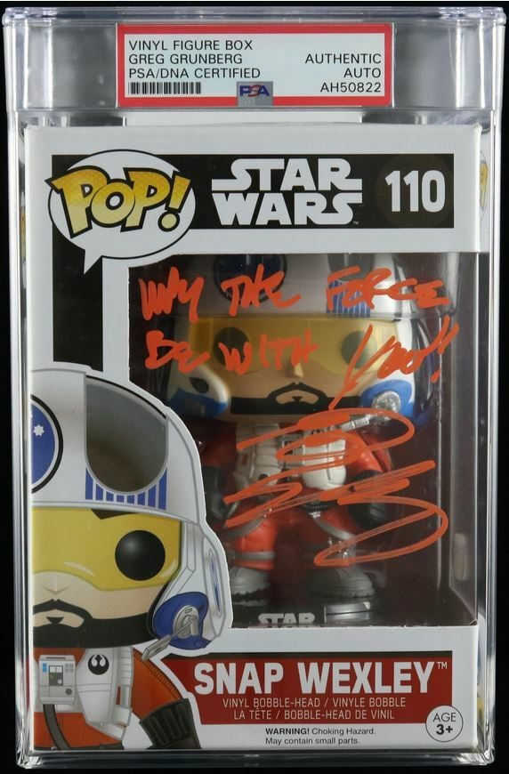 Greg Grunberg Signed Funko Pop Snap Wexley PSA/DNA Star Wars: Greg Grunberg Signed Funko Pop Snap Wexley PSA/DNA Star Wars This Funko Pop features the signature of Greg Grunberg, known for his role as Temmin "Snap" Wexley in the Star Wars sequel trilogy. The fig