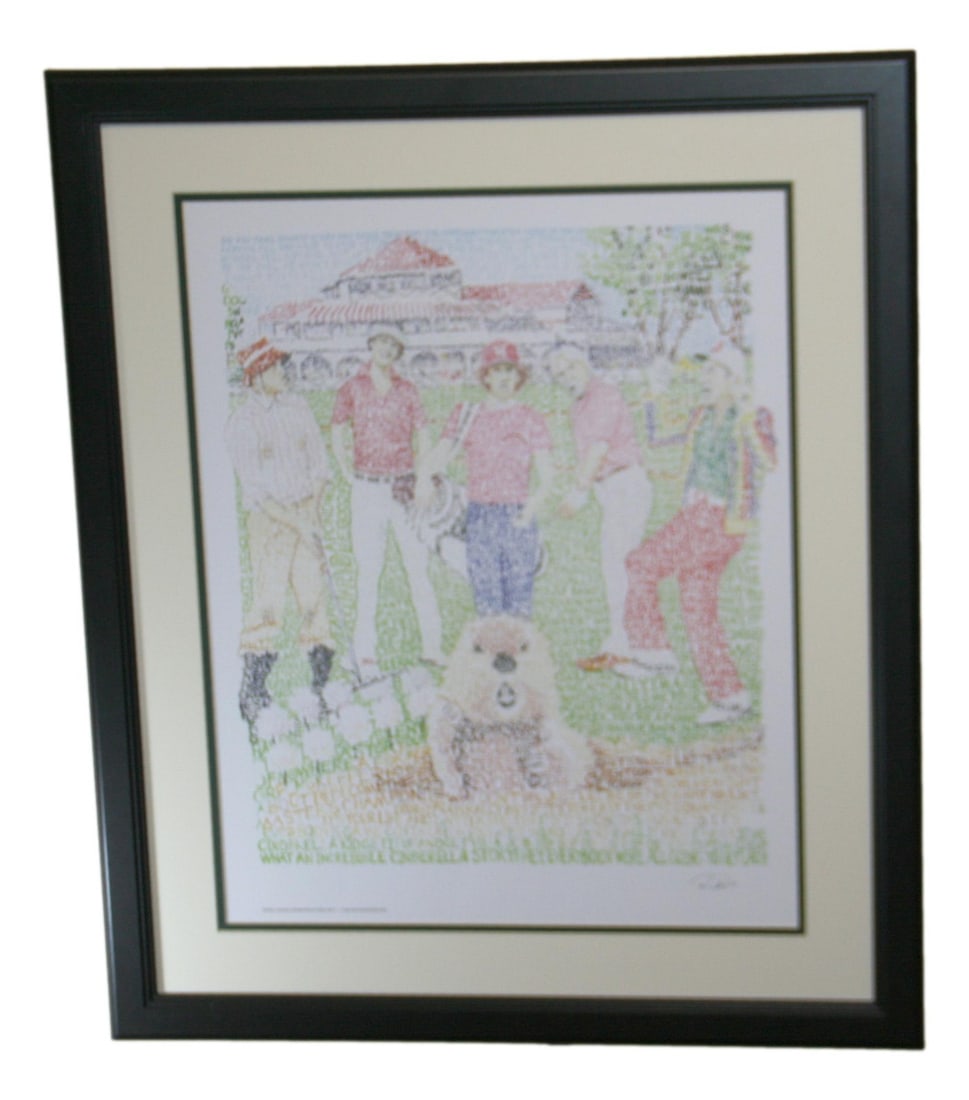 Caddyshack 16x20 Original Framed Lithograph Art Piece: Caddyshack 16x20 Original Framed Lithograph Art Piece This stunning framed lithograph features an artistic representation of the iconic movie Caddyshack. An original piece, it showcases high-quality c