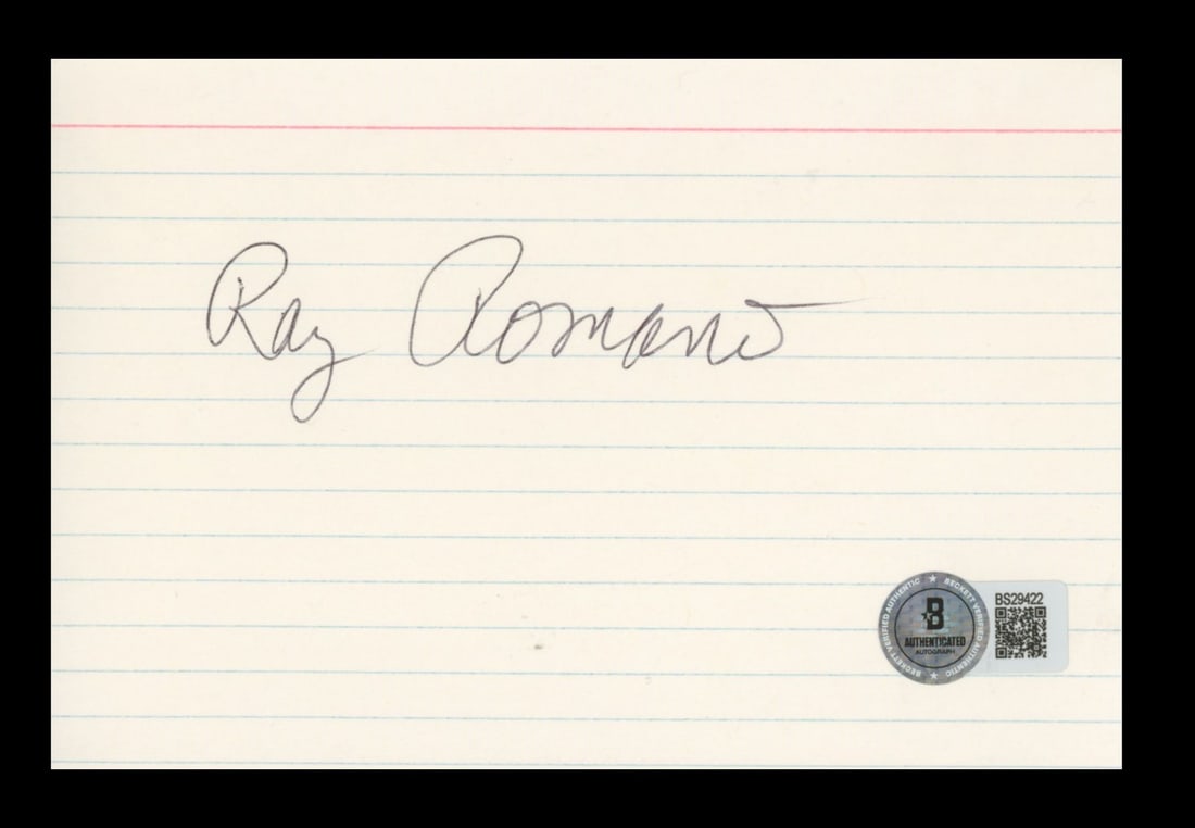Ray Romano Signed 4x6 Index Card Everybody Loves Raymond BAS Authenticated: Ray Romano Signed 4x6 Index Card Everybody Loves Raymond BAS Authenticated This authentic signed 4x6 index card features the signature of Ray Romano, renowned for his role in the television series 'Ev