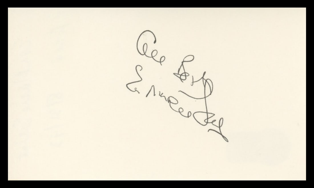 Eva Marie Saint Signed 3x5 Index Card Beckett Authenticated On the Waterfront (1 of 2)