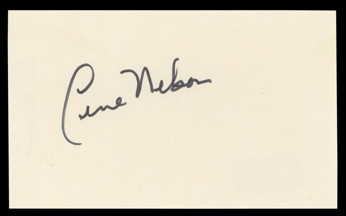 Gene Nelson Autographed 3x5 Index Card Beckett Authenticated Tea for Two (1 of 5)
