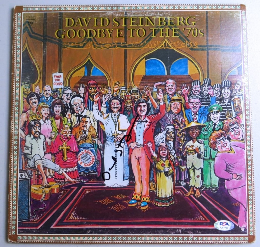 David Steinberg Signed Album Cover Goodbye to the 70s JSA Authenticated: David Steinberg Signed Album Cover Goodbye to the 70s JSA Authenticated Celebrate the iconic era of the 1970s with this signed album cover by David Steinberg. This original piece features his authenti