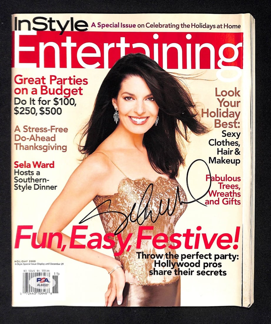 Sela Ward Signed CSI: NY Magazine PSA/DNA Authenticated: Sela Ward Signed CSI: NY Magazine PSA/DNA Authenticated This original magazine features a signature from Sela Ward, known for her role in the show CSI: NY. The autograph is authenticated by PSA/DNA, e