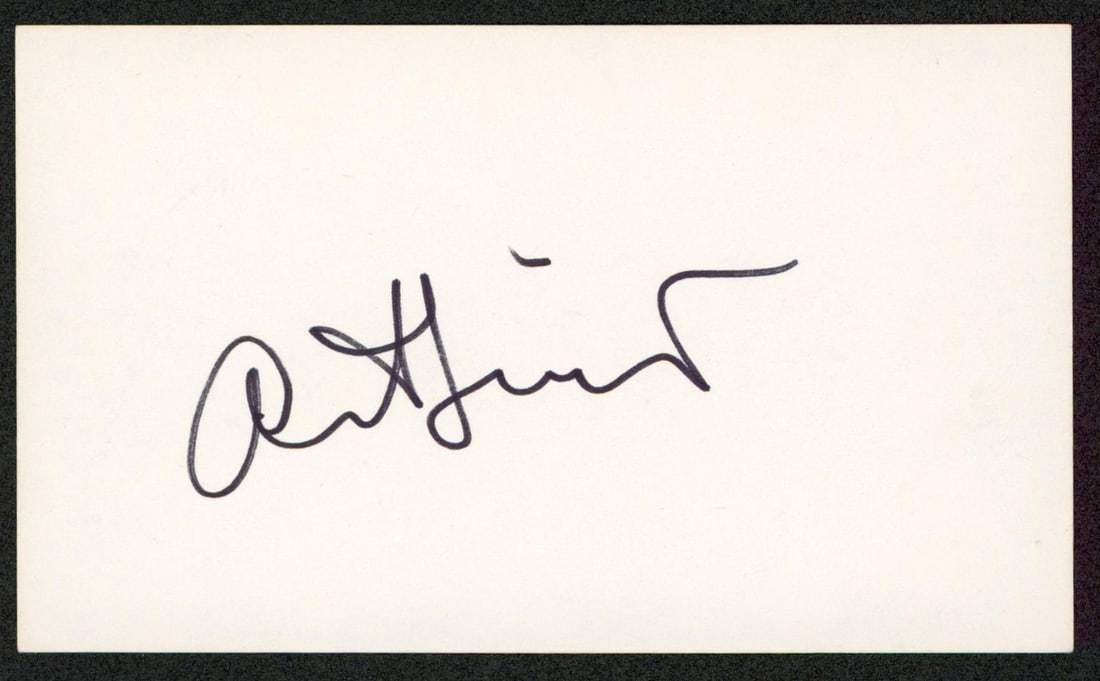Art Linkletter signed 3x5 index card Beckett authenticated House Party: Art Linkletter signed 3x5 index card Beckett authenticated House Party This is an authentic 3x5 index card personally signed by Art Linkletter from House Party. The autograph is verified by Beckett Au