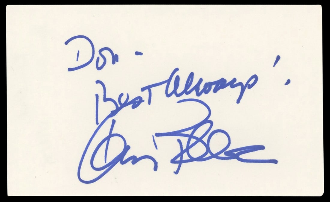 Karen Black Signed 3x5 Index Card The Great Gatsby BAS Authenticated: Karen Black Signed 3x5 Index Card The Great Gatsby BAS Authenticated This autographed 3x5 index card features the inscription "Don Best Wishes" and has been personally signed by Karen Black, renowned 