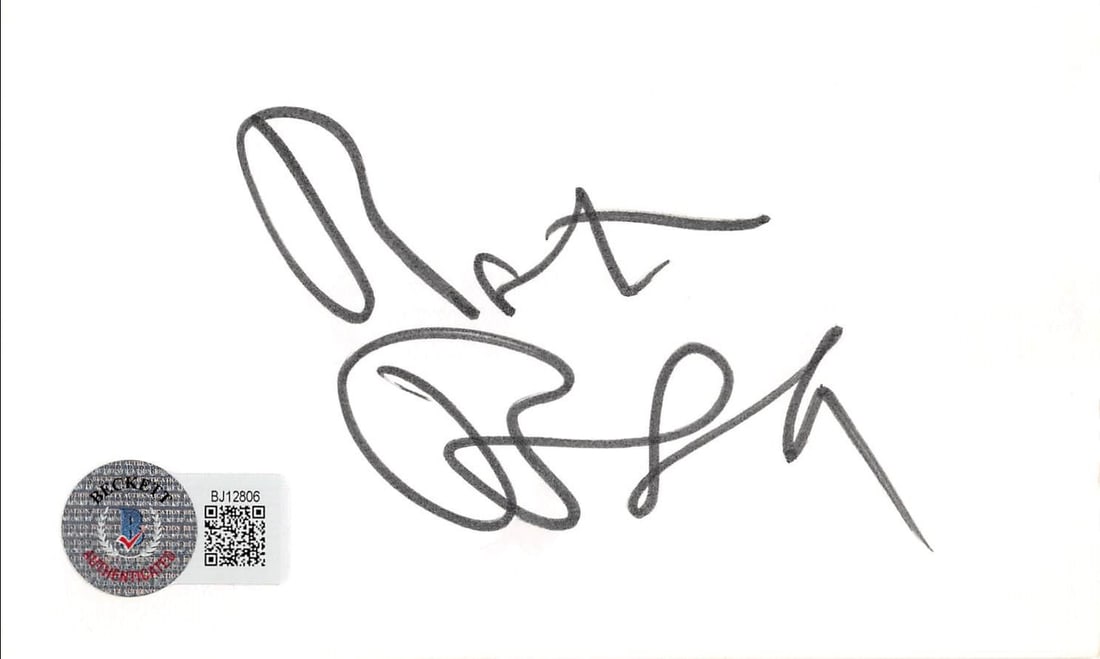 Robert Blake Signed Index Card With Beckett Authentication In Cold Blood (1 of 3)