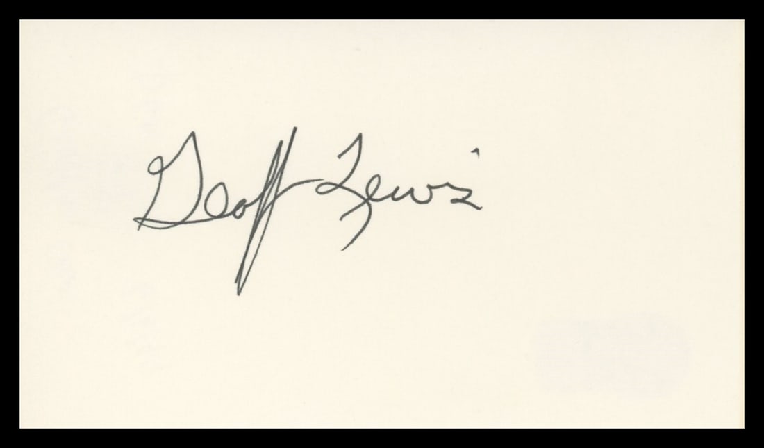 Geoff Lewis Autographed 3x5 Index Card Beckett Authenticated Every Which Way But Loose (1 of 2)