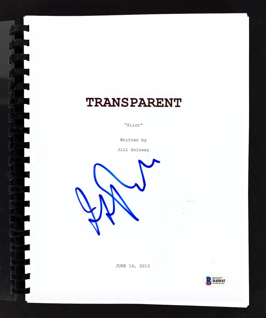 Jeffrey Tambor Signed Transparent Pilot Script BAS Authentication (1 of 3)