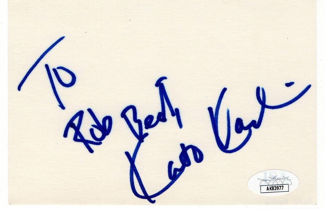 OJ Simpson Trial Witness Kato Kaelin Signed 4x6 Index Card JSA Authenticated (1 of 2)
