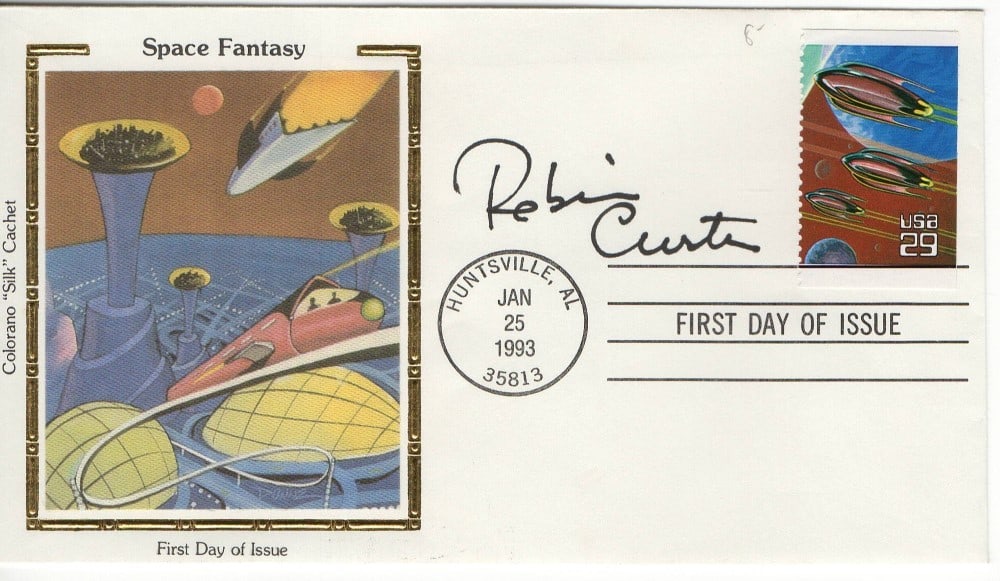 First Day Cover Star Trek III Robin Curtis JSA Authenticated Autograph: First Day Cover Star Trek III Robin Curtis JSA Authenticated Autograph This is an original First Day Cover autographed by Robin Curtis, known for her role in Star Trek III. The autograph is authentica