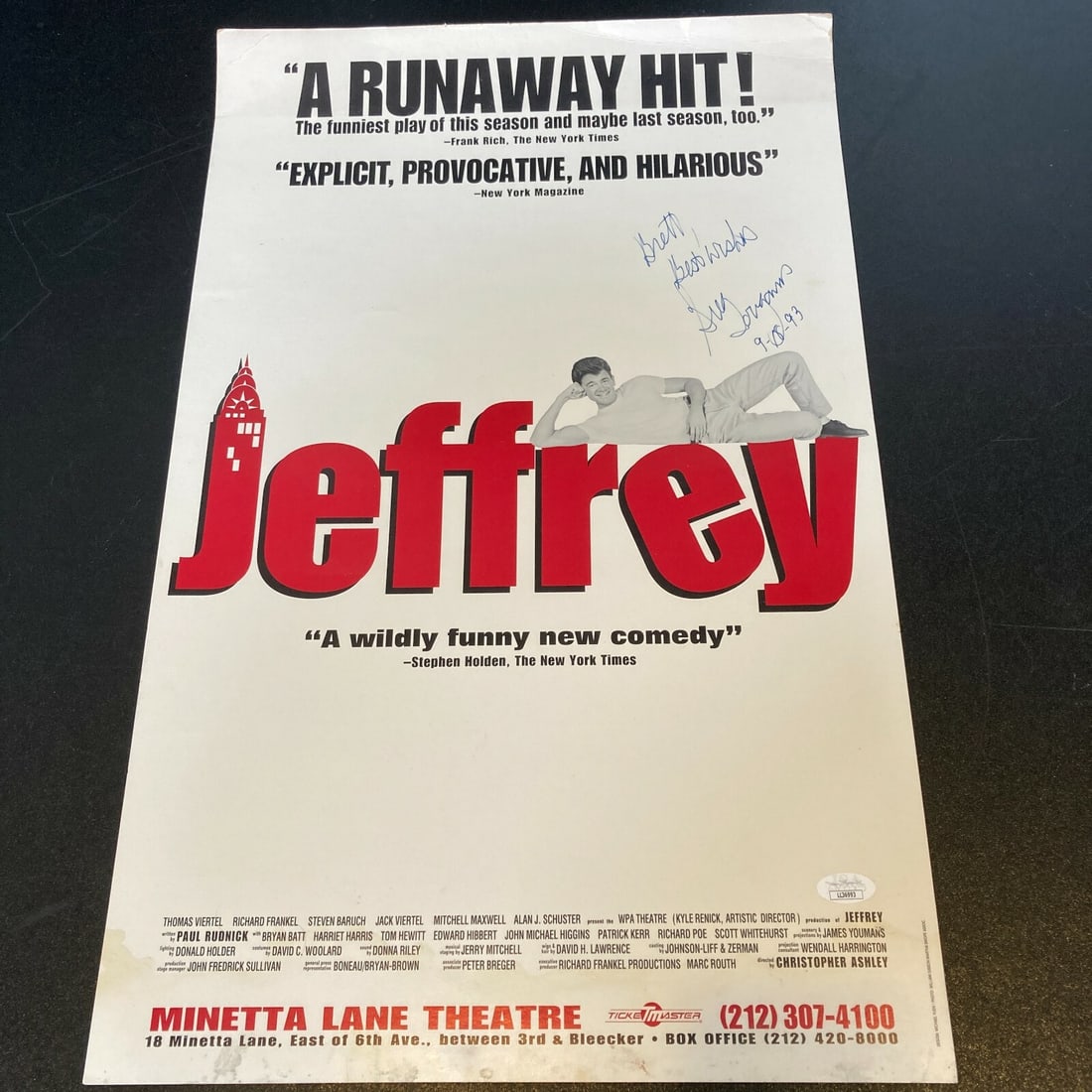 Jeffery Movie Poster 14x22 Signed by Greg Louganis JSA Authenticated (1 of 5)