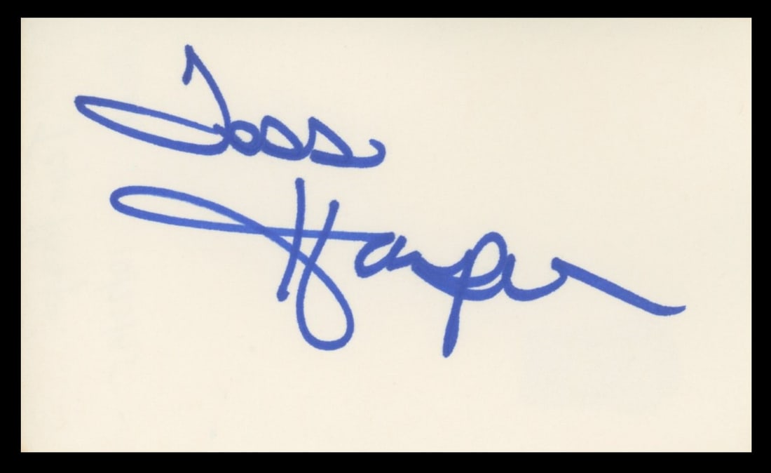 Beckett authenticated Tess Harper 3x5 signed index card Crimes of the Heart: Beckett authenticated Tess Harper 3x5 signed index card Crimes of the Heart This 3x5 index card features the authentic signature of Tess Harper from "Crimes of the Heart." The autograph is verified by