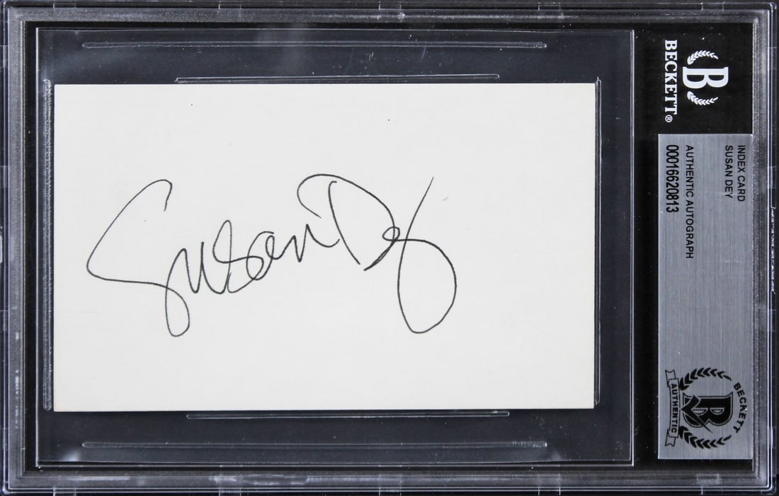 Susan Dey Signed 3x5 Index Card The Partridge Family BAS Authenticated (1 of 2)