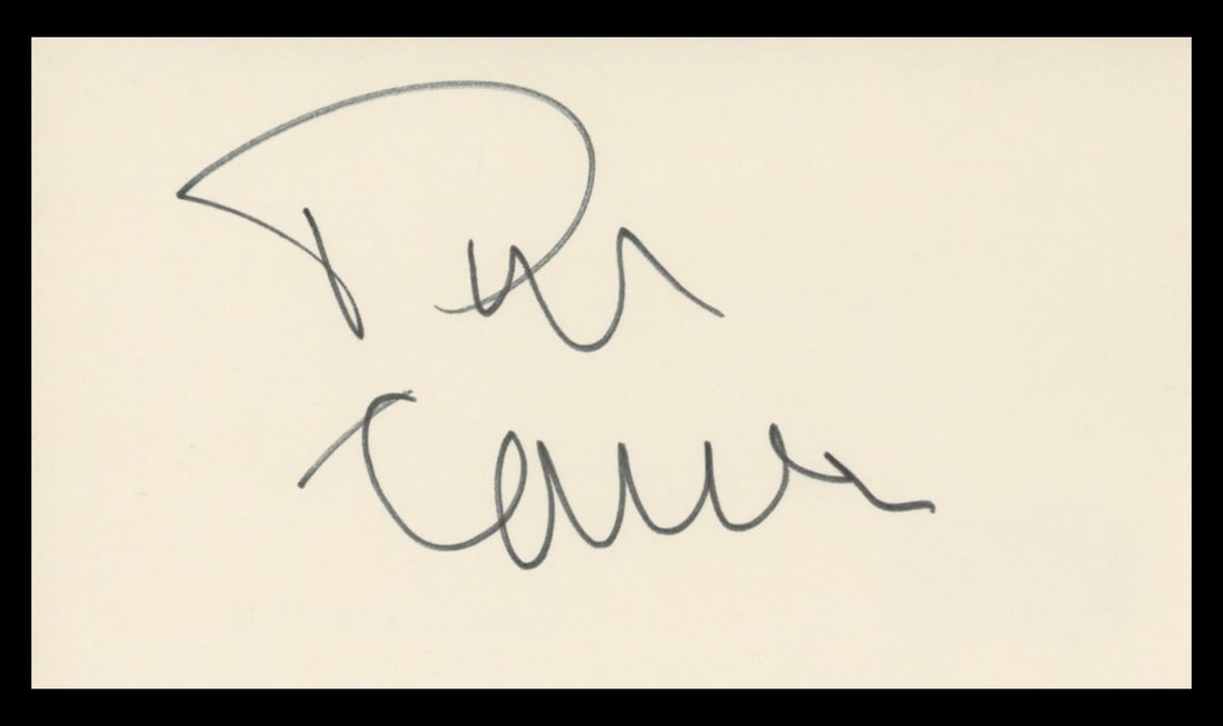 Tim Conway Signed 3x5 Index Card Beckett Authenticated Autograph (1 of 2)