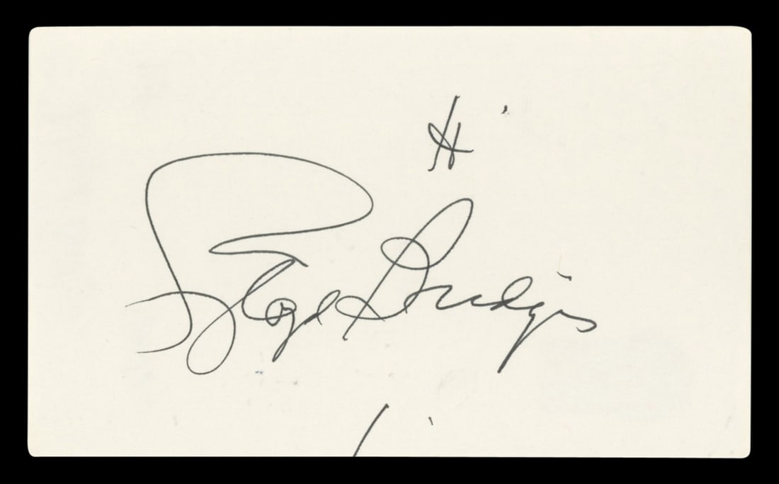 Lloyd Bridges Sea Hunt Signed 3x5 Index Card Beckett Authenticated: Lloyd Bridges Sea Hunt Signed 3x5 Index Card Beckett Authenticated This authentic autographed 3x5 index card features the signature of Lloyd Bridges, famed star of the classic television series Sea Hu